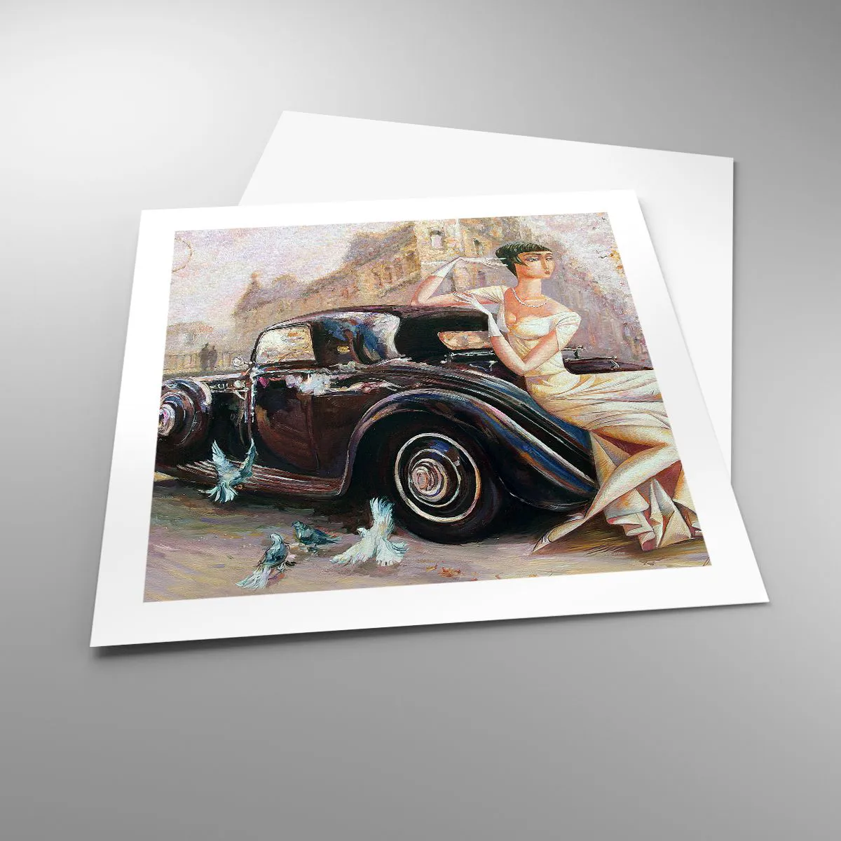 Affiche - Poster - L'élégance dans un style rétro - 50x50 cm