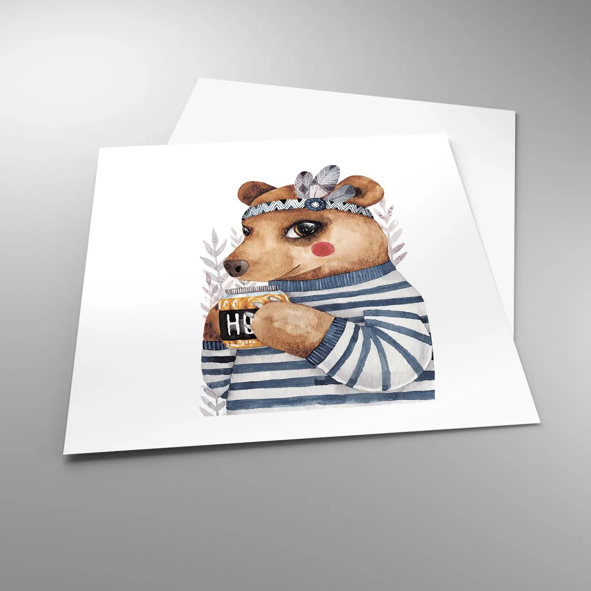 Poster - Sweet Lady Bear - 50x50 cm