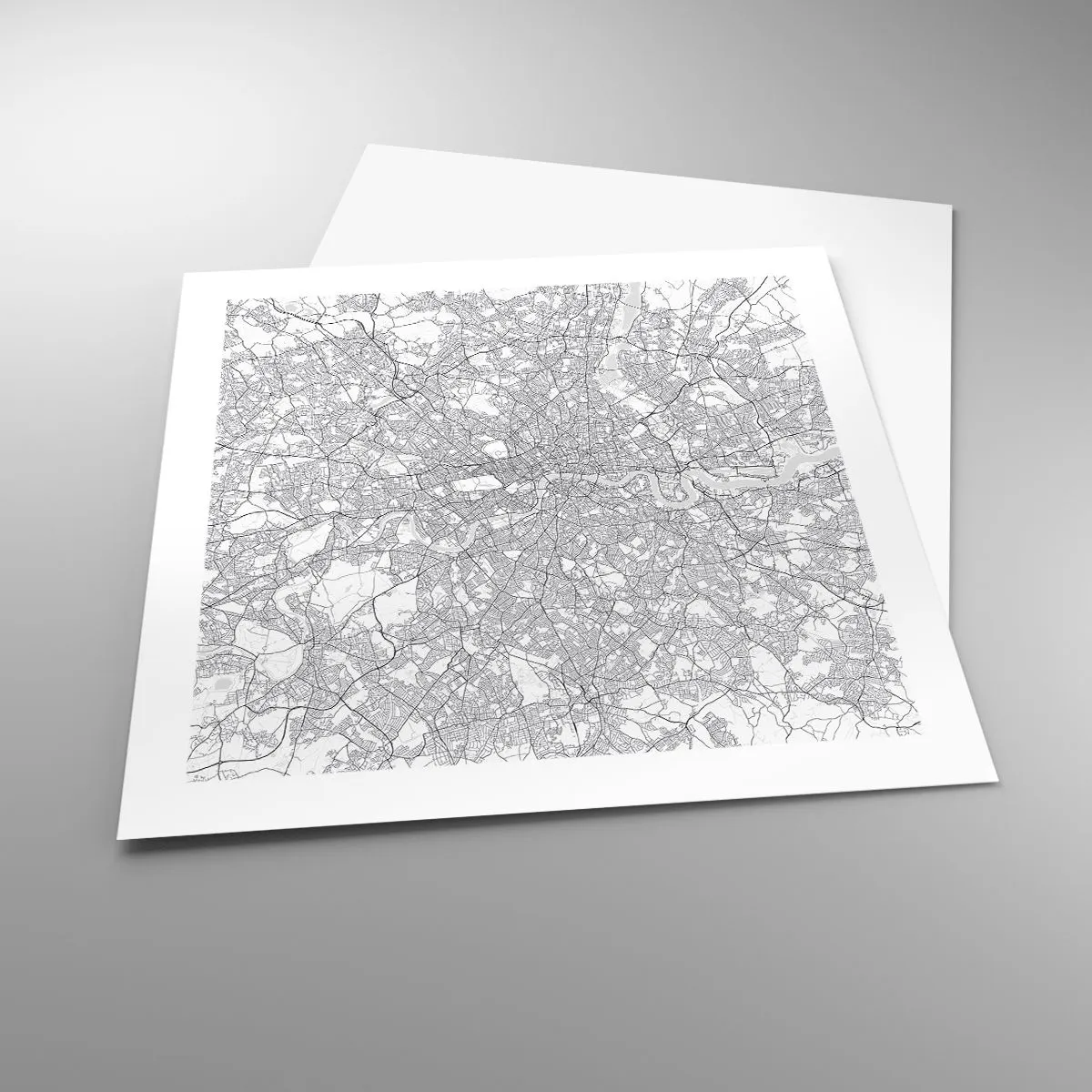 Pôster - Mapa do labirinto de Londres - 50x50 cm