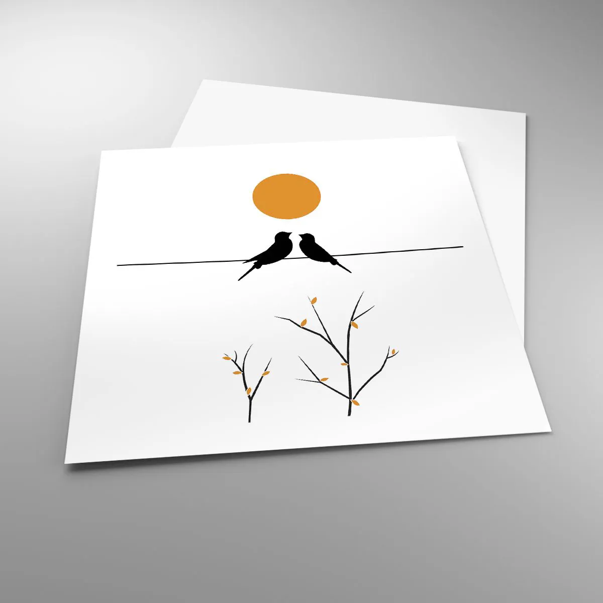 Poster - Nightingale Evening - 50x50 cm