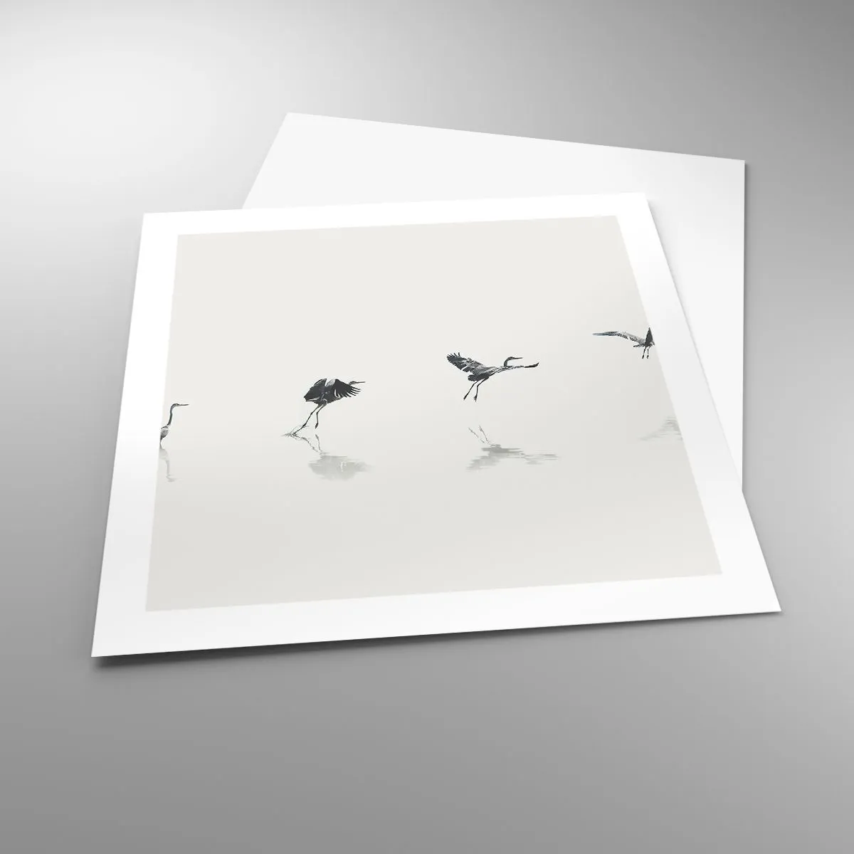 Affiche - Poster - Quatre étapes simples - 50x50 cm