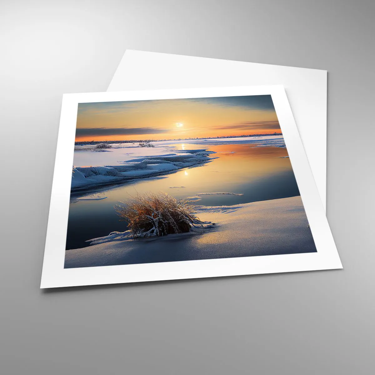 Poster - Winter Sunset - 50x50 cm