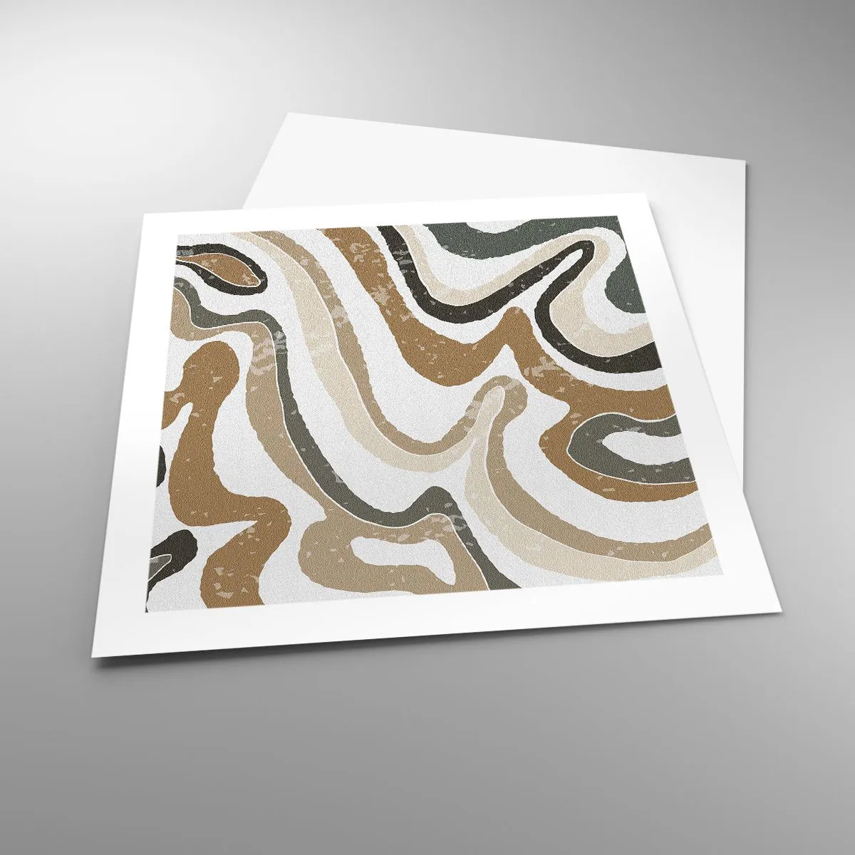 Poster - Meanders of Earth Colours - 50x50 cm