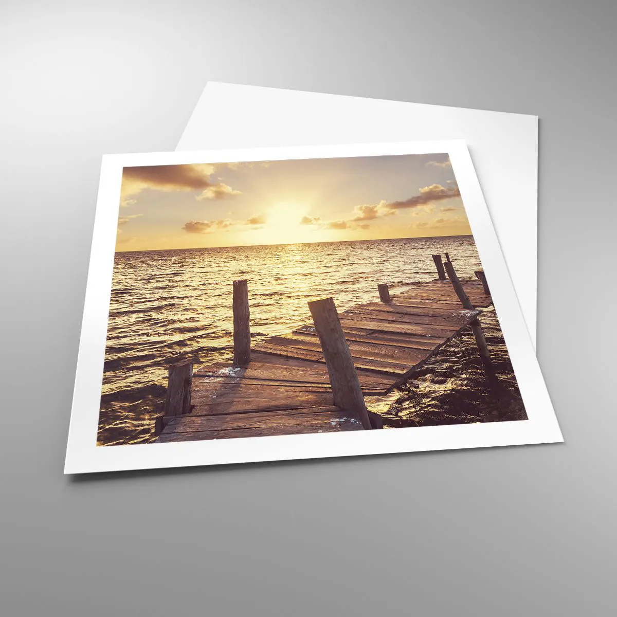 Poster - Golden Land of Tranquility - 60x60 cm