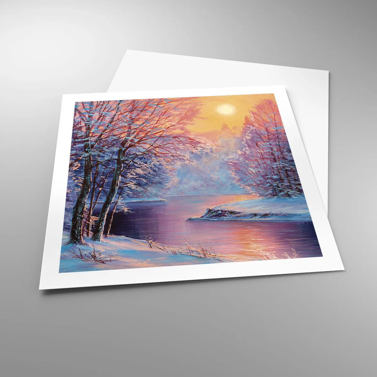 Poster - De kleuren van de winter - 60x60 cm