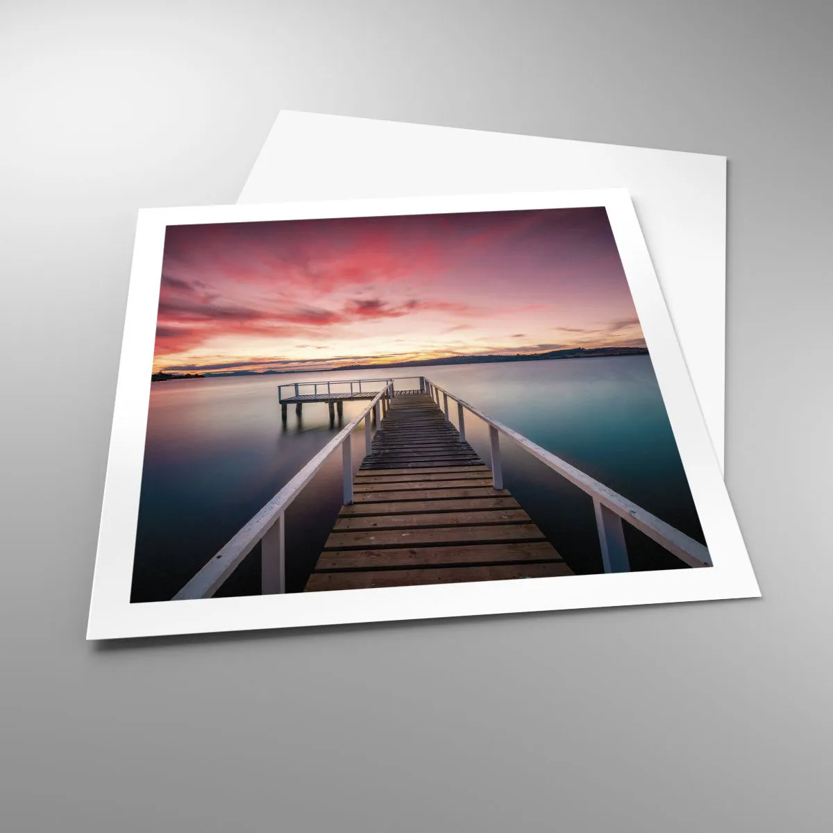 Affiche - Poster - La douce flamme du soir - 60x60 cm