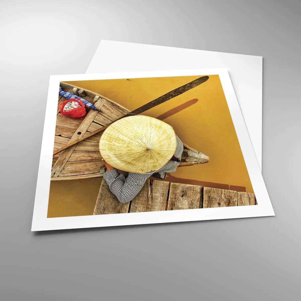 Affisch - Liv på den gula floden - 60x60 cm