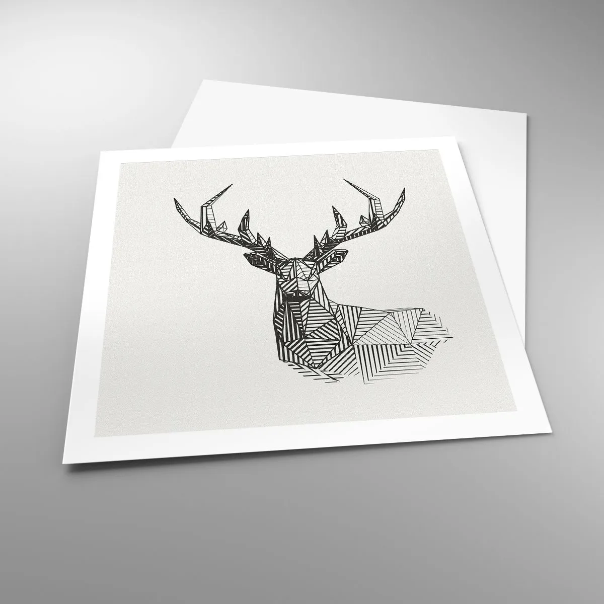 Poster - Derr in Cubist Style - 60x60 cm