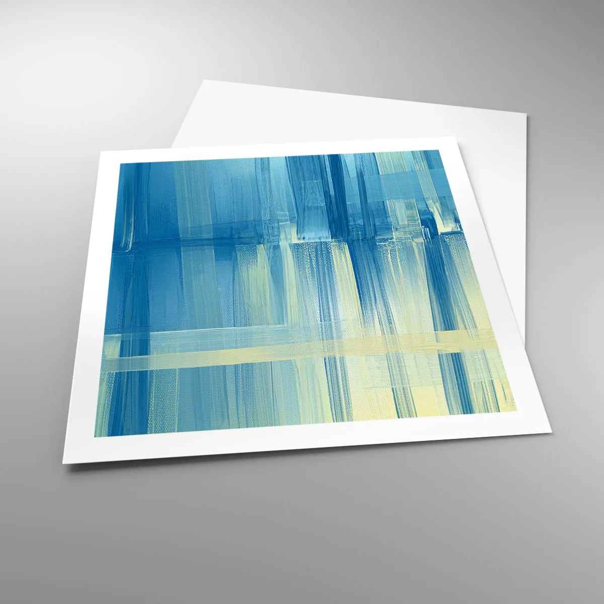 Poster - Compositie in turkoois - 60x60 cm