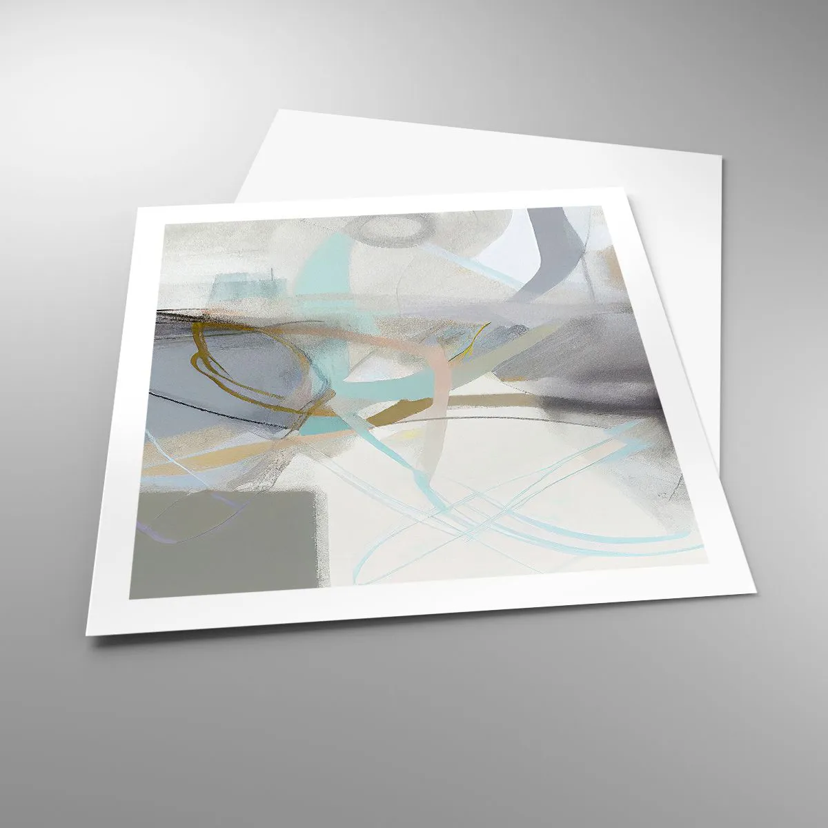 Poster - Neblige Abstraktion - 60x60 cm