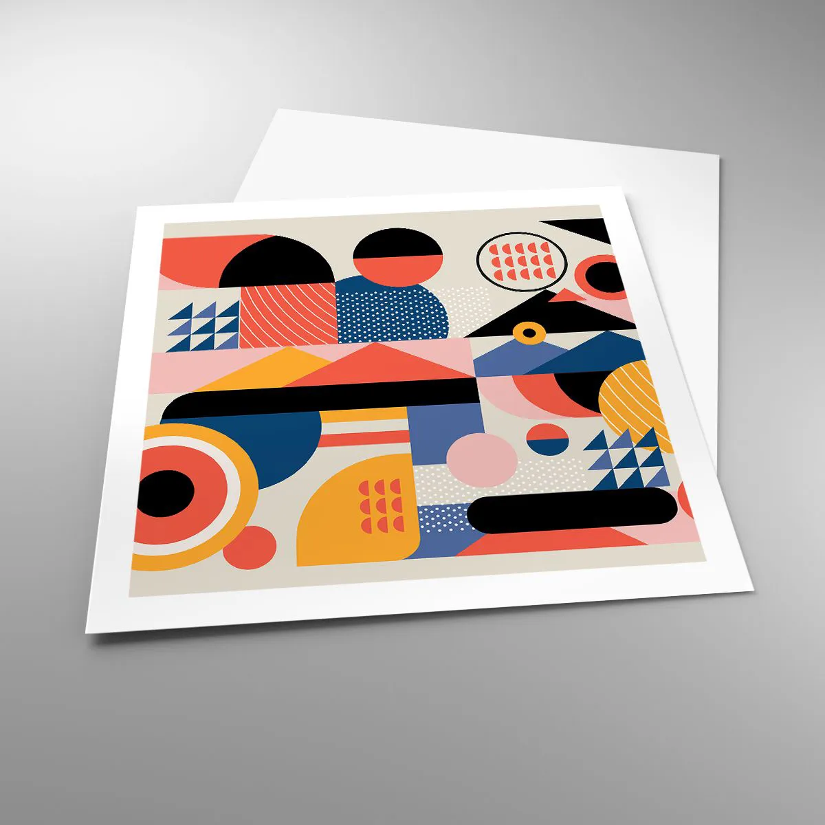 Affiche - Poster - Composition : jouer - 60x60 cm