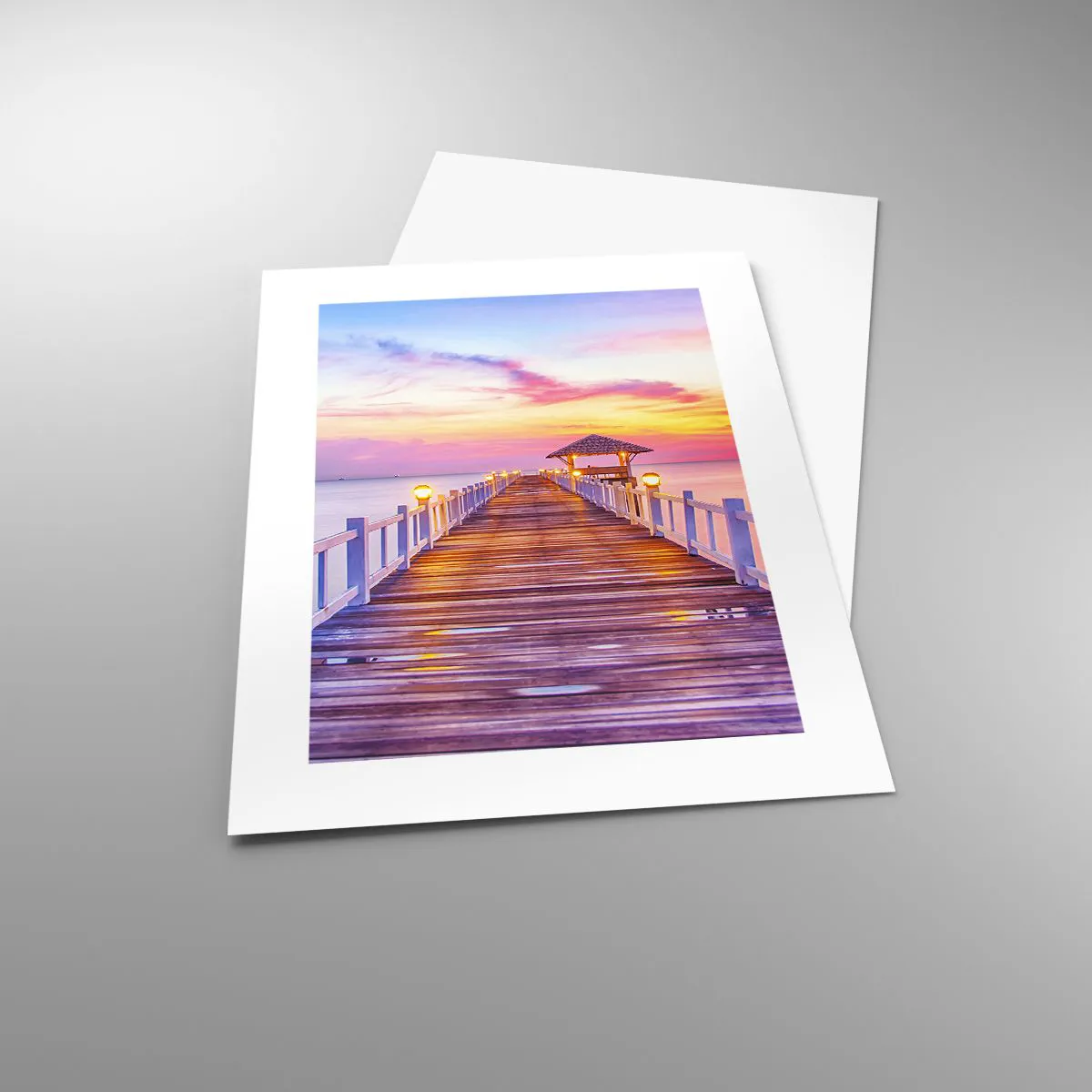 Poster - Silenzio della sera in lilla e oro - 30x40 cm