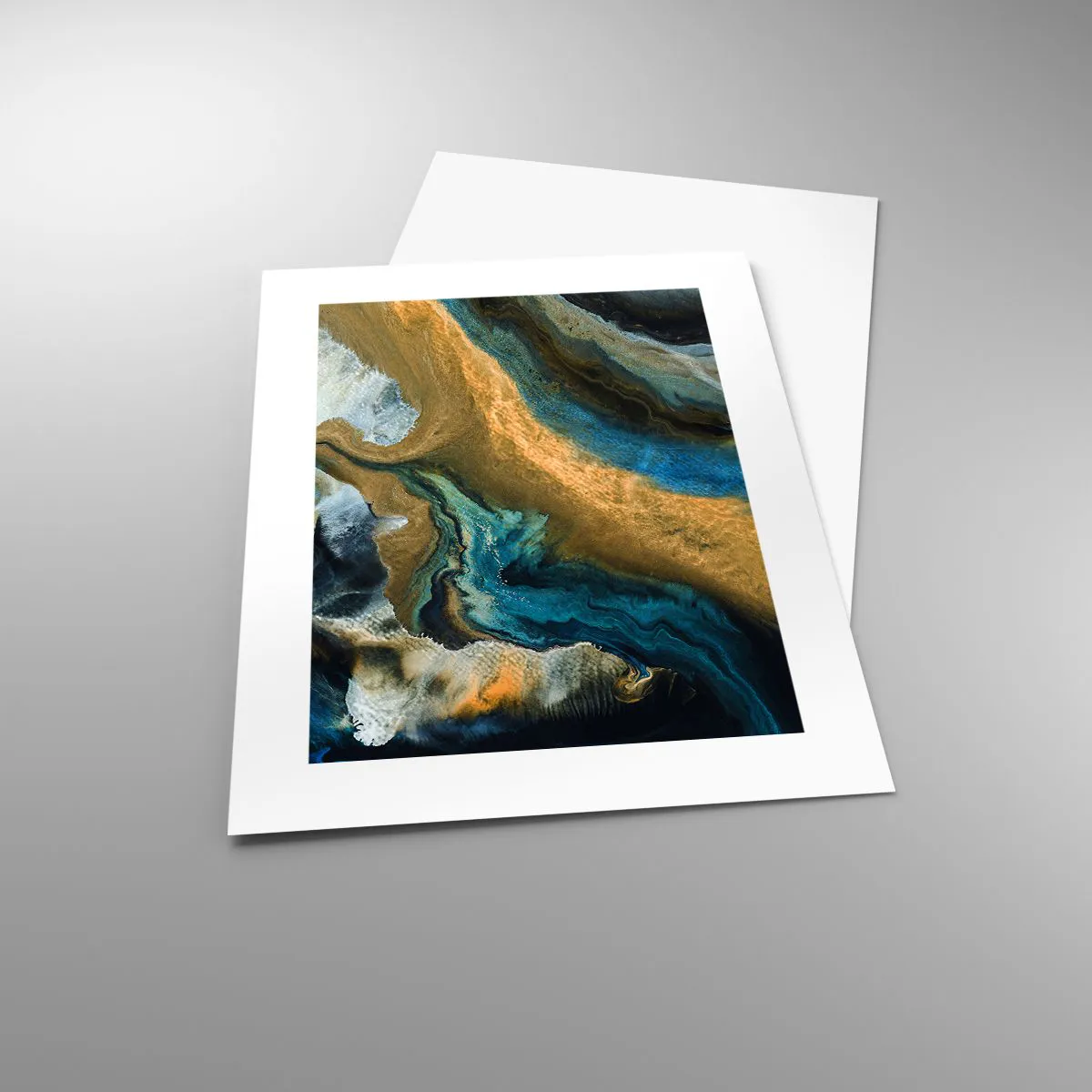 Poster - Blau - Gelb - gegenseitige Beeinflussung - 30x40 cm