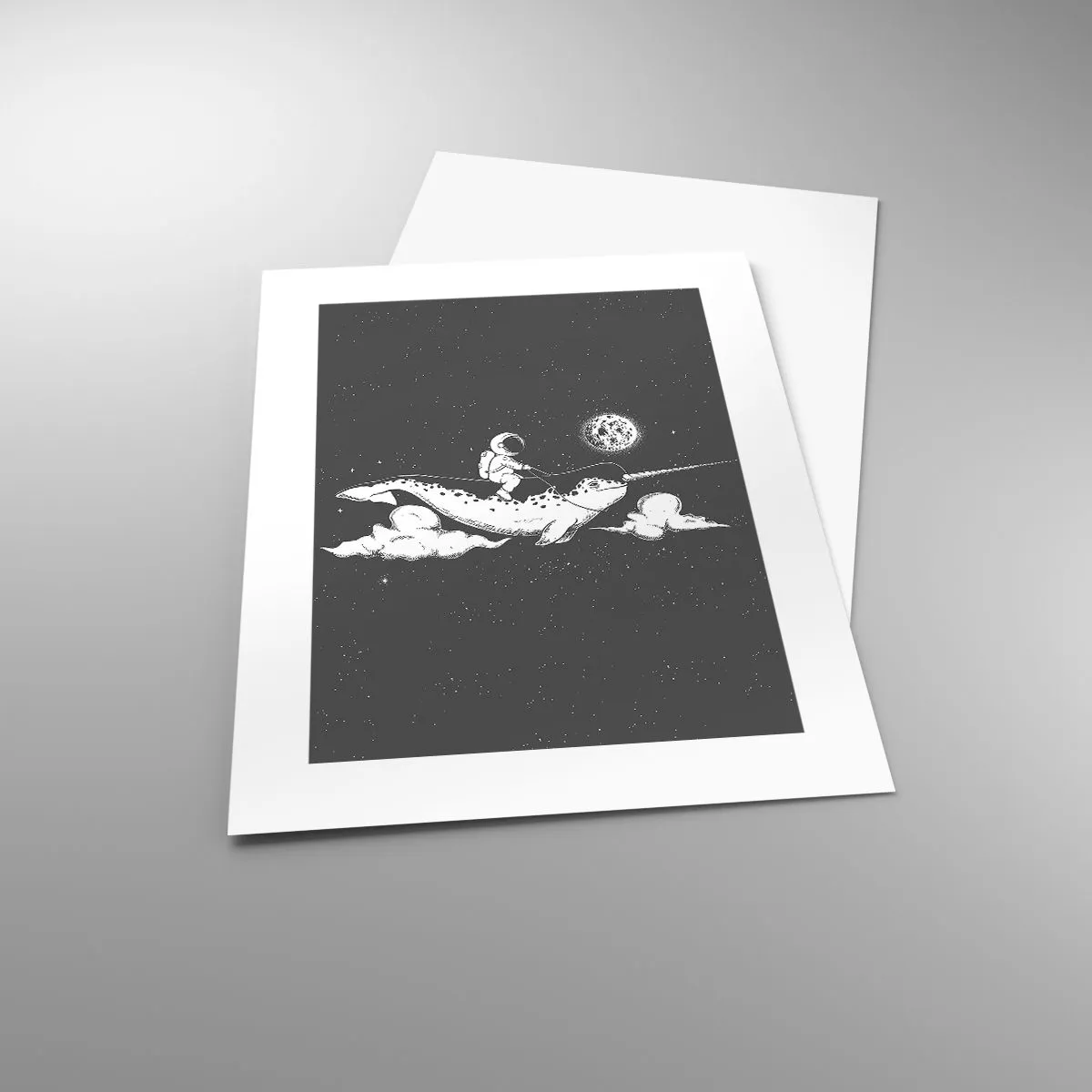 Plakat - Kosmiczny jeździec - 30x40 cm