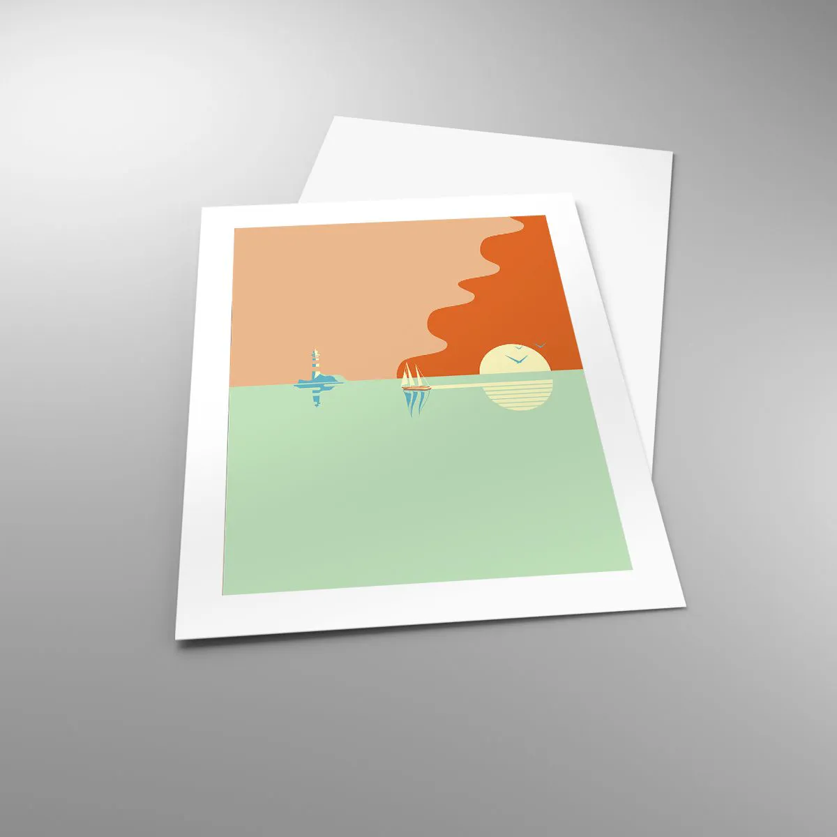 Plakat - Morski pejzaż idealny - 40x50 cm