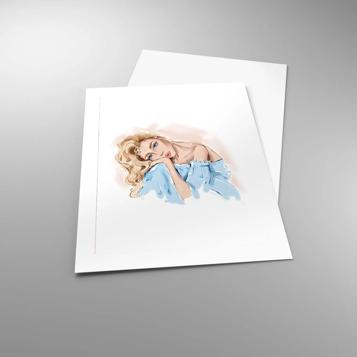 Poster - Dromerig in het blauw - 40x50 cm