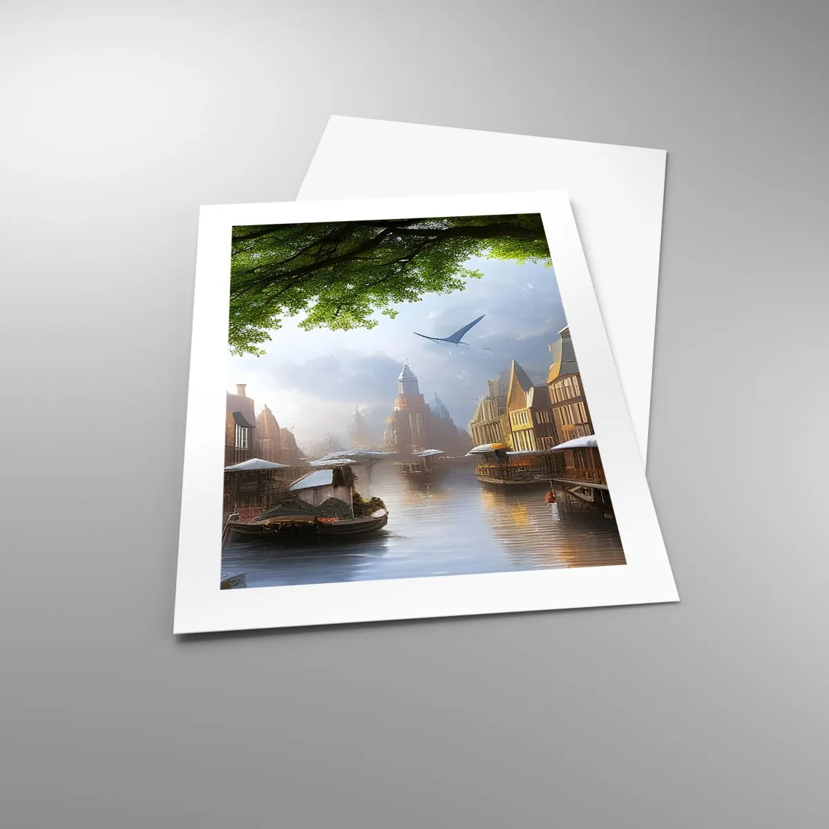 Plakat - Hollandsk bybillede - 40x50 cm