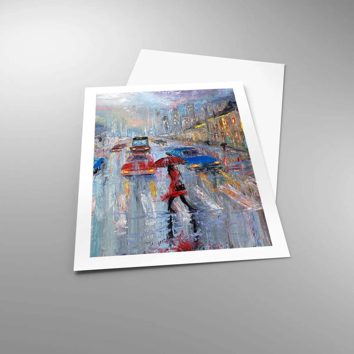 Poster - Rainy Afternoon in a City - 50x70 cm