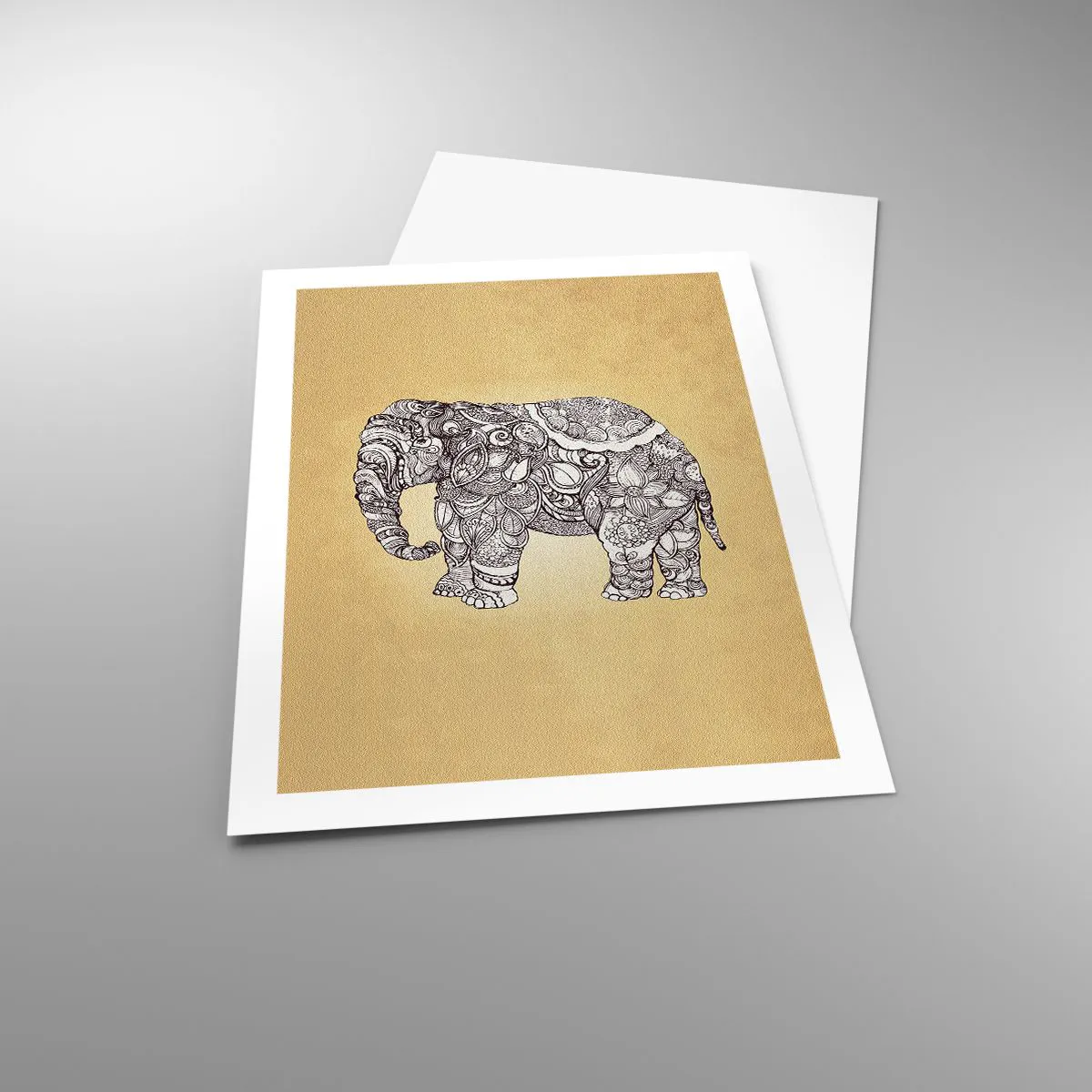 Poster - De olifant heeft zichzelf bedekt - 50x70 cm