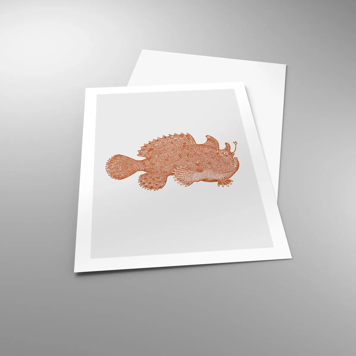 Poster - Illustrazione dettagliata di un pesce di profondità - 50x70cm - È davvero un pesce - Decorazione murale moderna per soggiorno e camera da letto ARTTOR