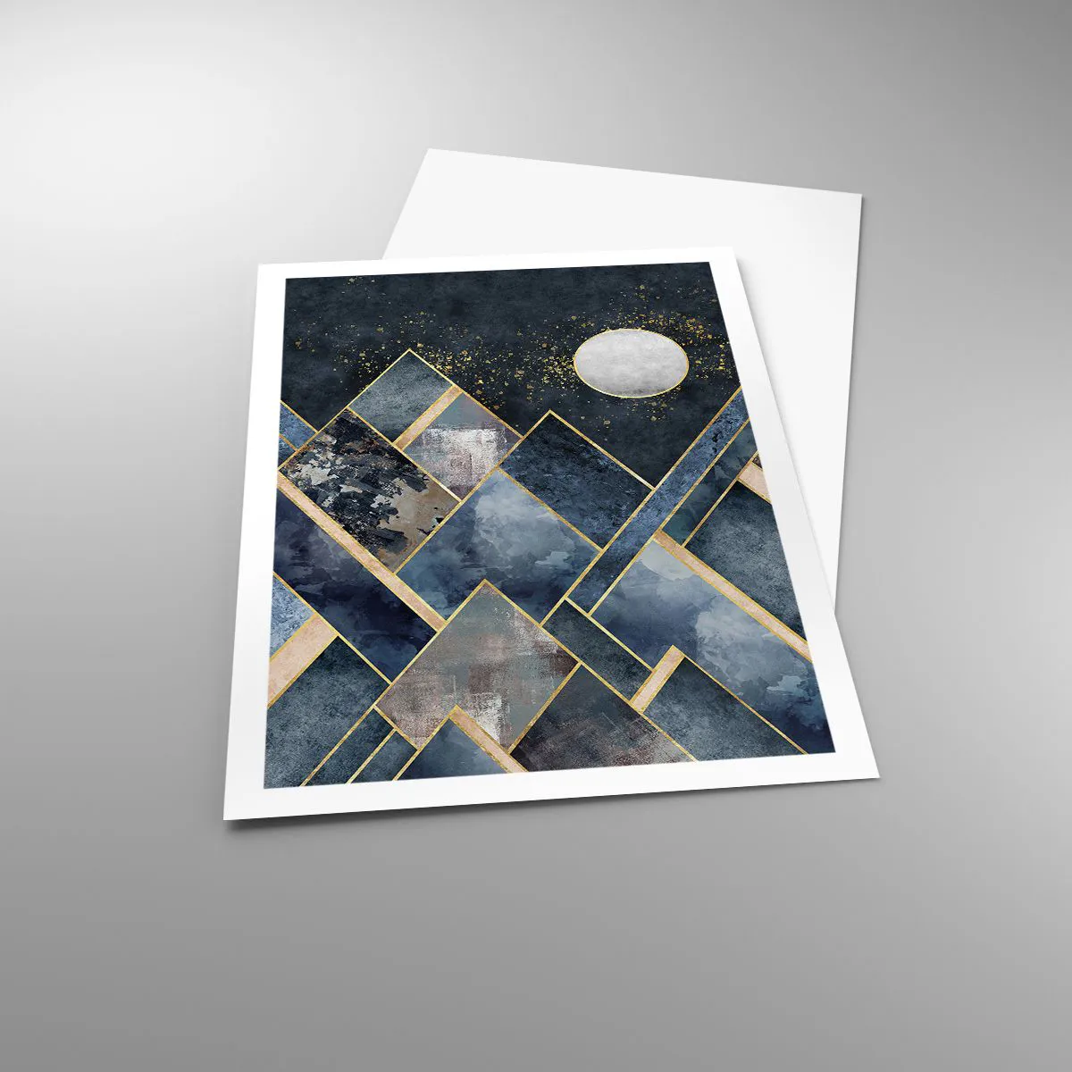 Affisch - Geometriskt landskap - 61x91 cm