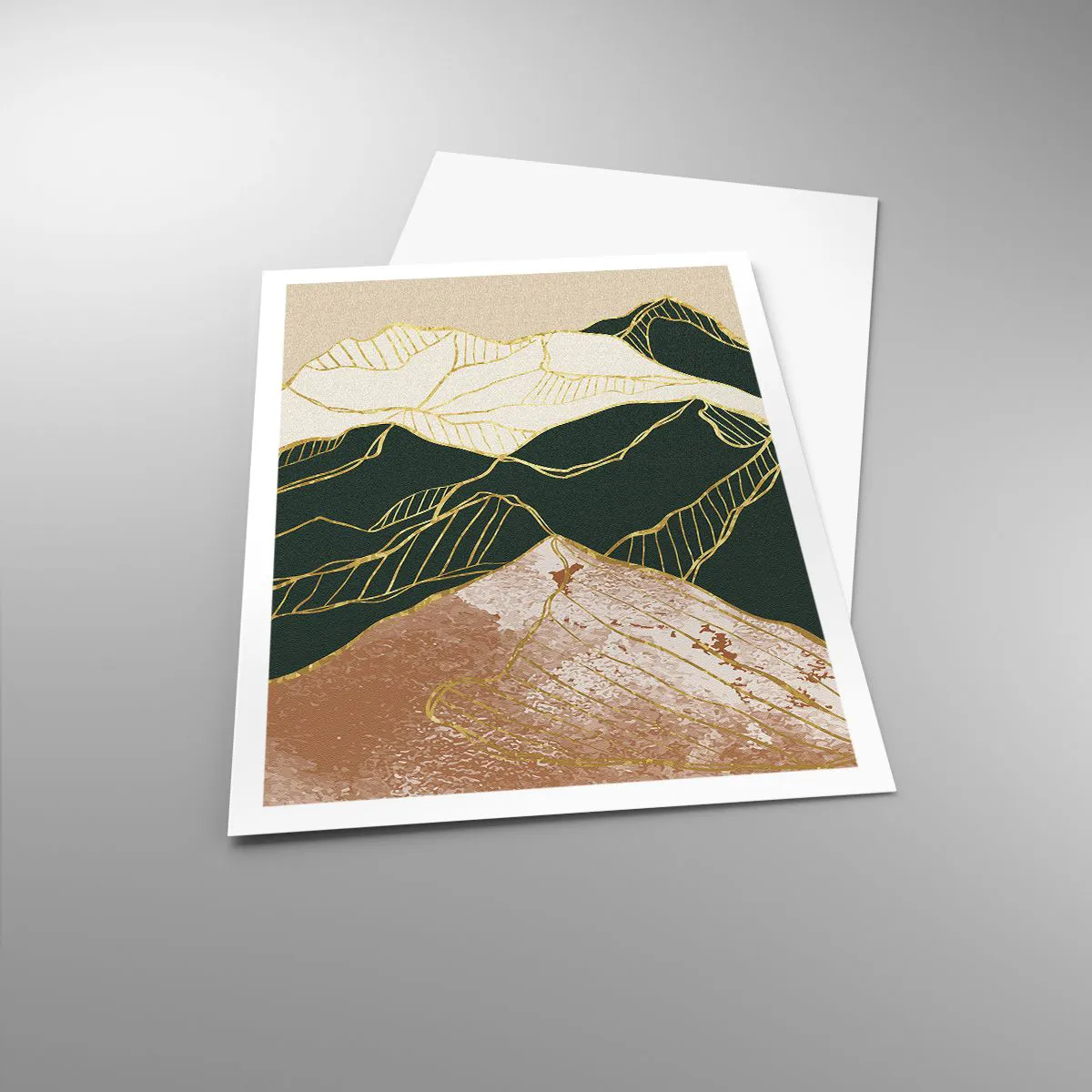 Poster - Goldene Spitzen - 70x100 cm