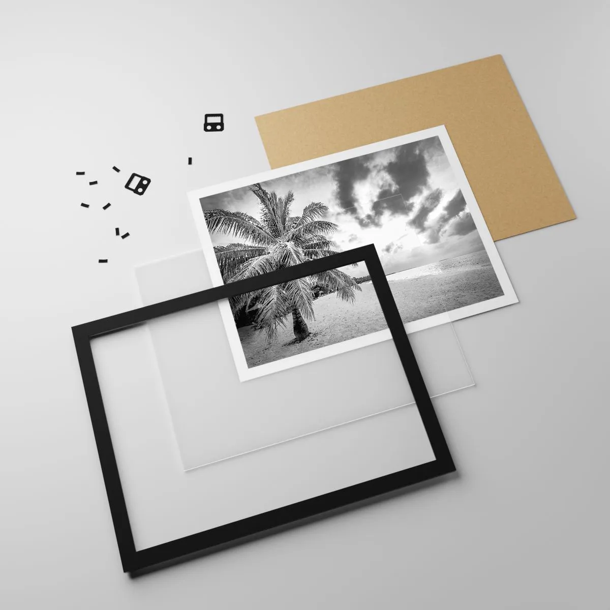 Affisch i svart ram - När du längtar efter ensamheten... - 70x50 cm