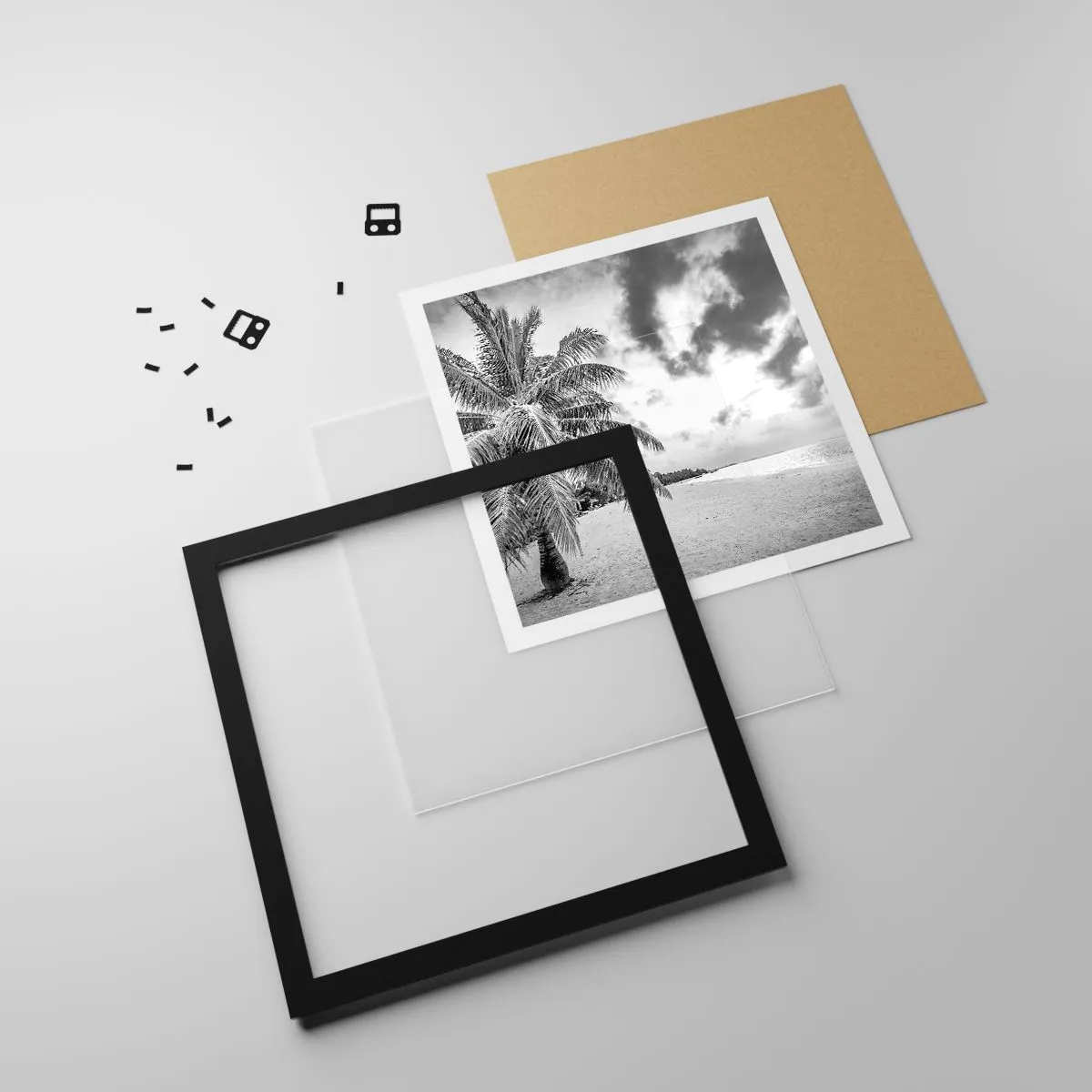 Affisch i svart ram - När du längtar efter ensamheten... - 40x40 cm