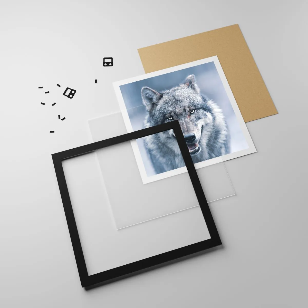 Poszter fehér keretben - Vállalod a kihívást? - 50x50 cm