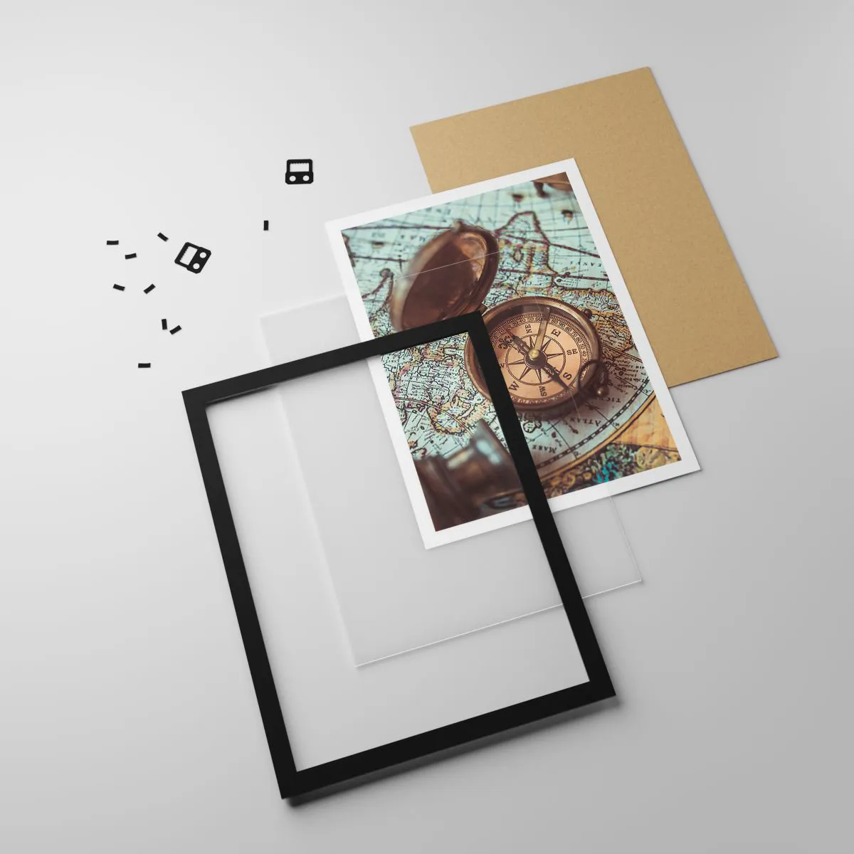 Plakat i sort ramme - For eventyreren - 61x91 cm