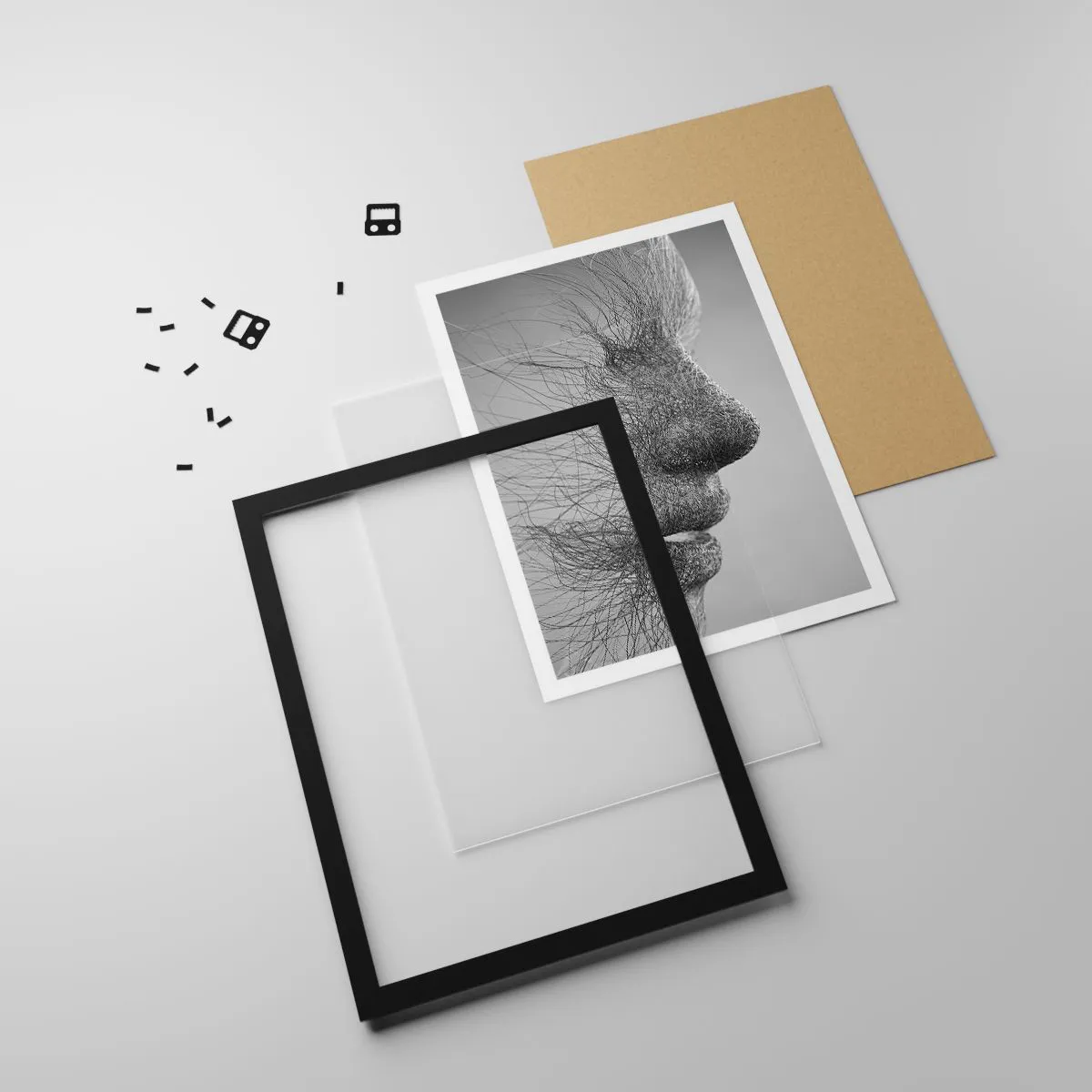 Affiche dans un cadre noir - Poster - L'esprit du vent - 61x91 cm