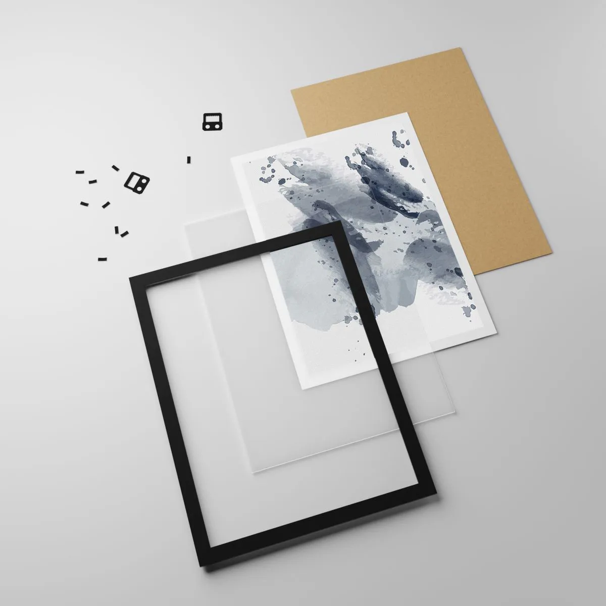 Plakat i sort ramme - En undersøgelse af vandets natur - 40x50 cm