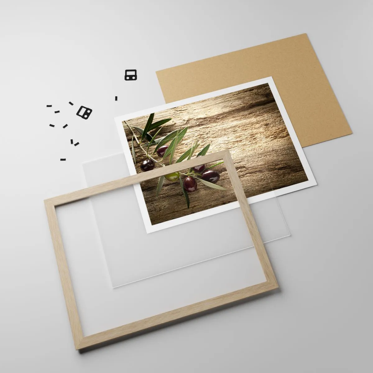 Poster in light oak frame - Straight from Nature - 100x70 cm