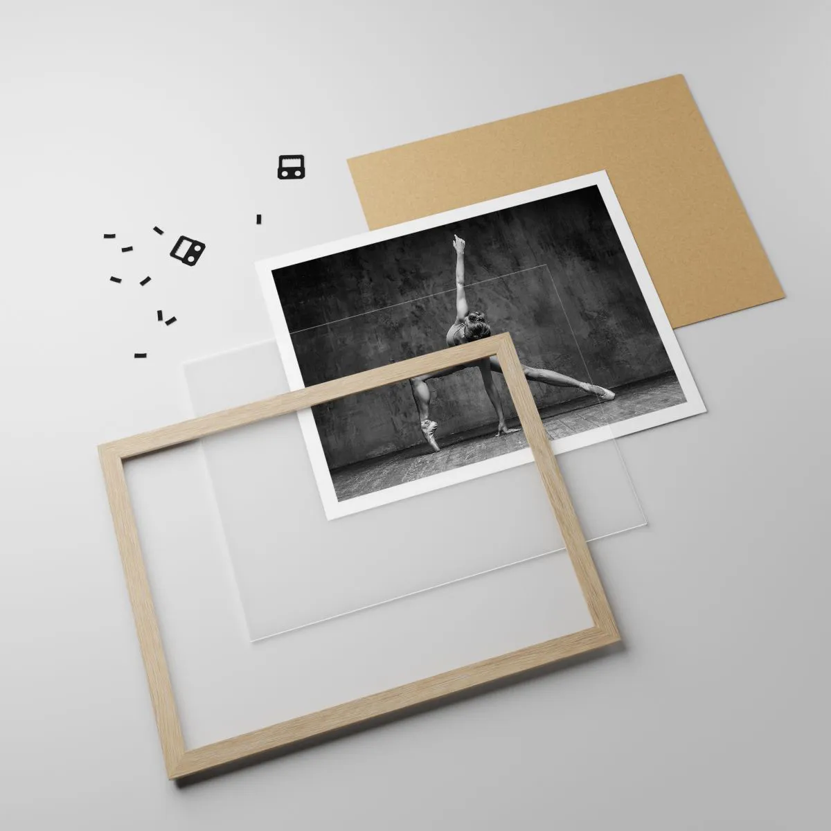 Affisch i ram av ljusek - Balansens ideal - 40x30 cm