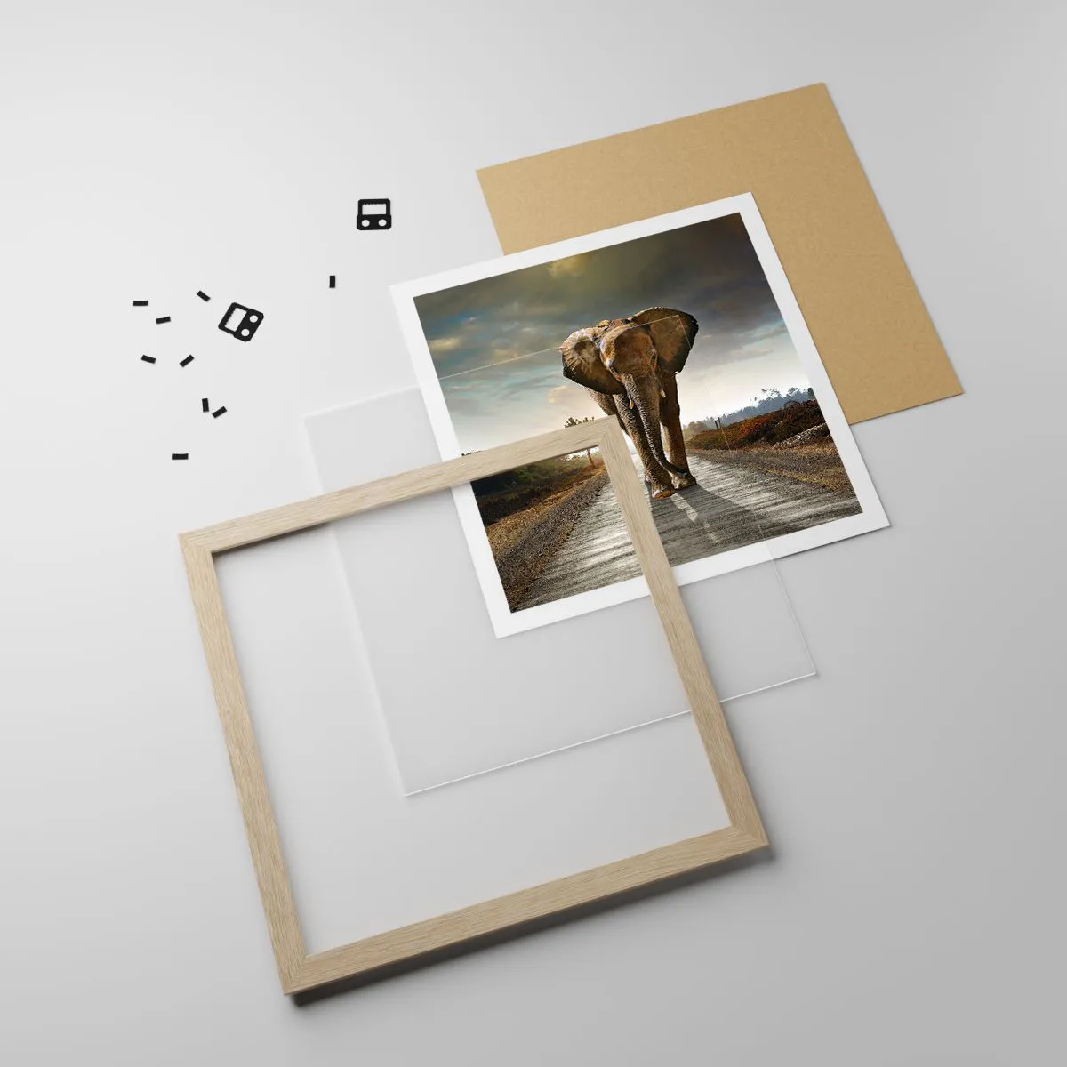 Plakat w ramie jasny dąb - I wcale nie w składzie porcelany - 60x60 cm