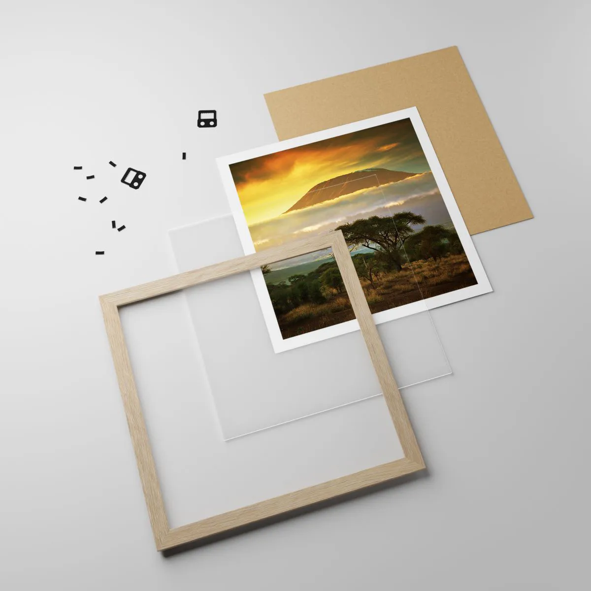 Plakat w ramie jasny dąb - Sen podróżnika - 30x30 cm