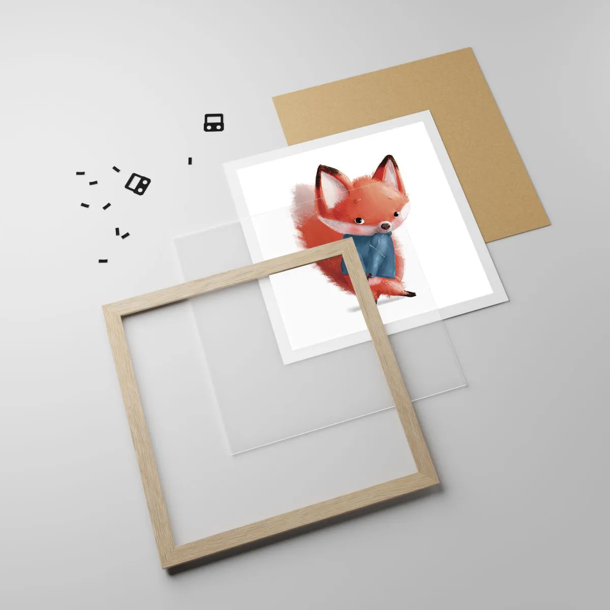 Póster en marco roble claro - ¿Me veo bien con esto? - 30x30 cm