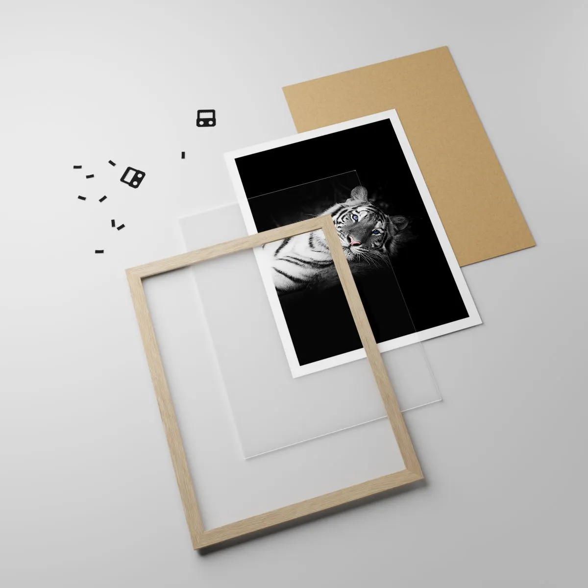 Poster in light oak frame - Wilderness and Calm - 40x50 cm