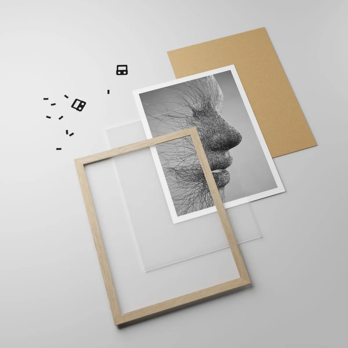 Affiche dans un chêne clair - Poster - L'esprit du vent - 30x40 cm