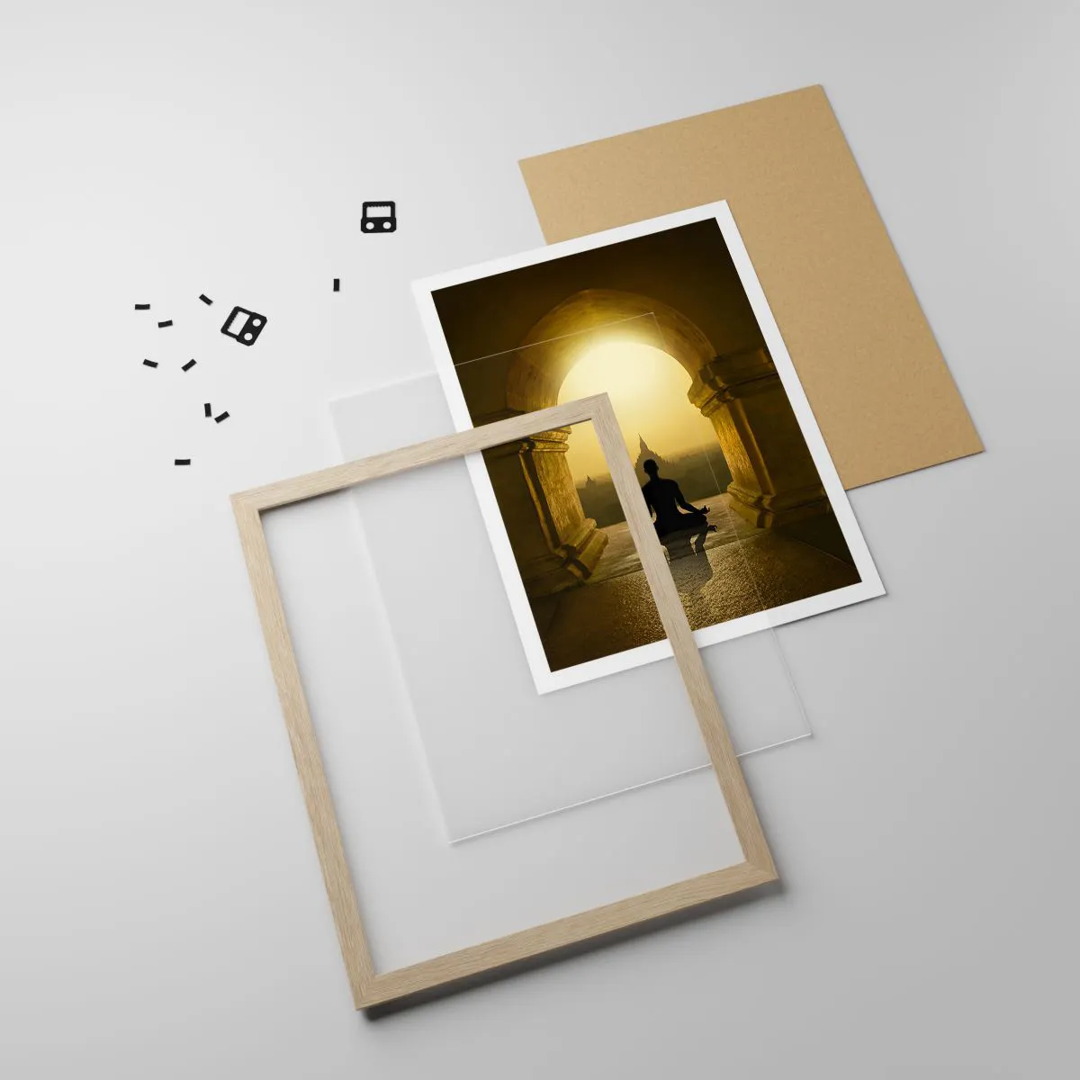 Poster în ramă de stejar deschis - Armonie completă - 61x91 cm