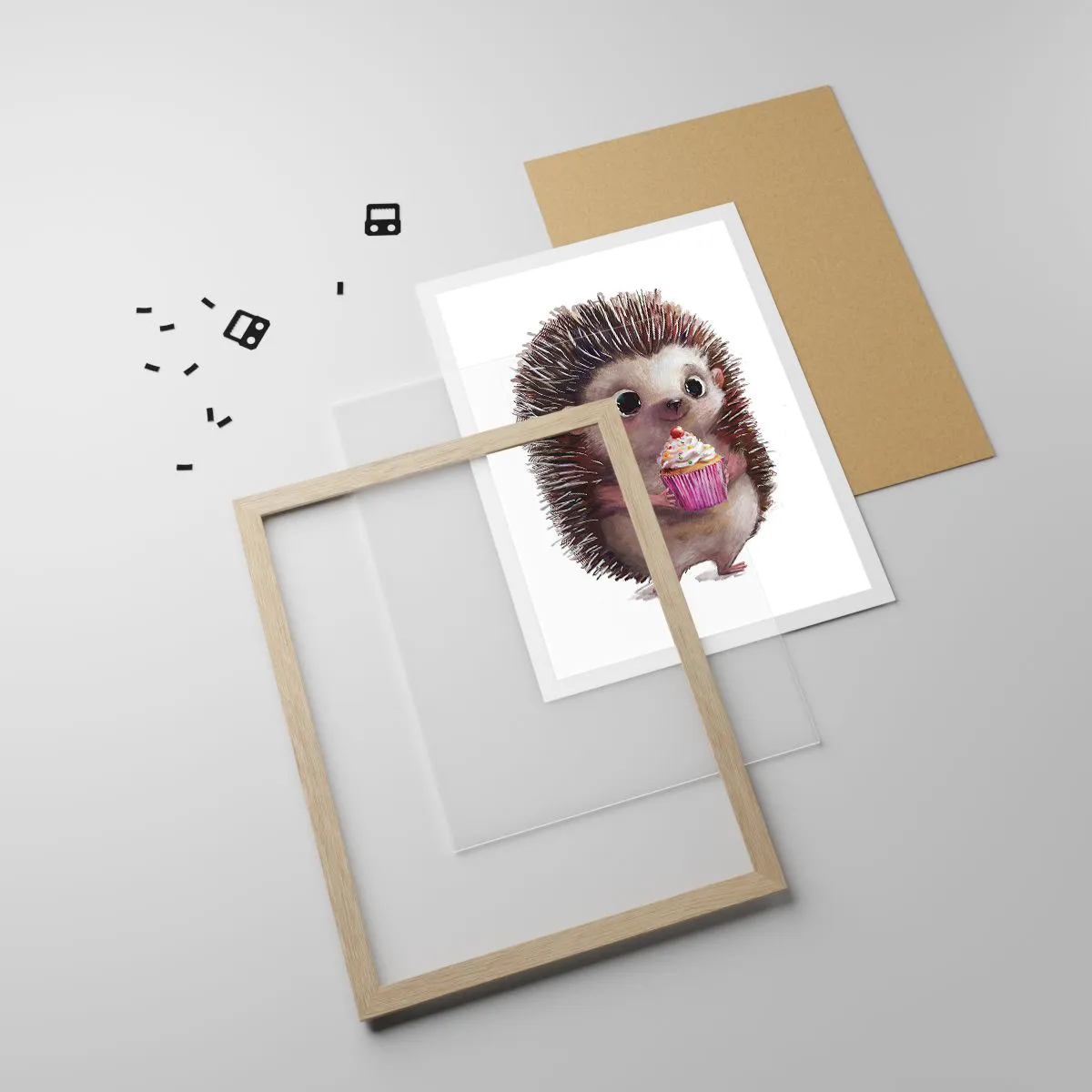 Poster in light oak frame - Everyday is Holiday - 61x91 cm