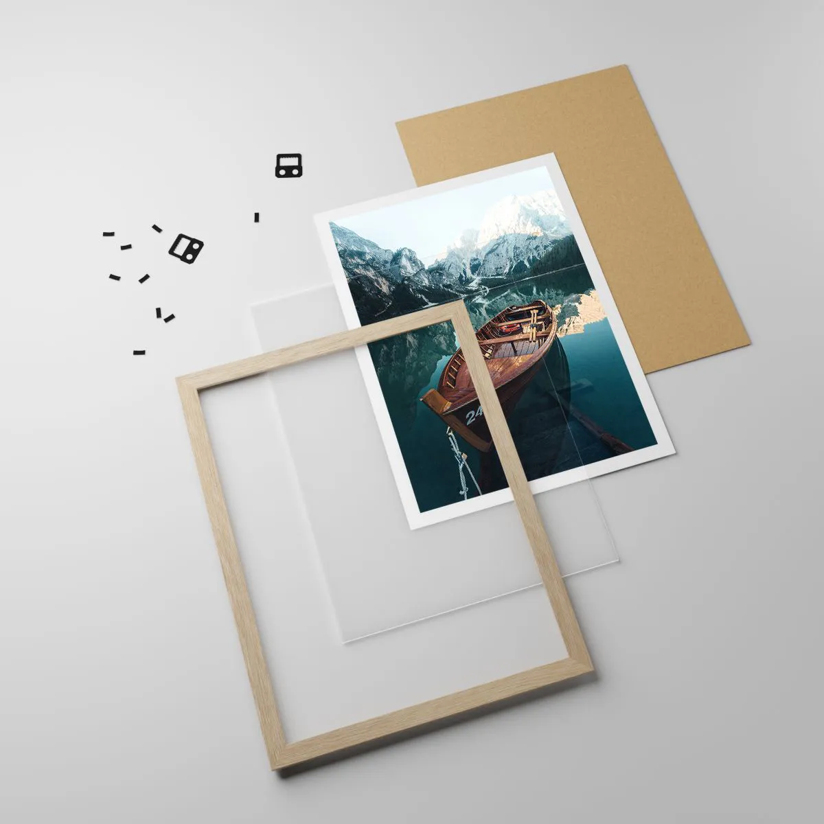 Plakat w ramie jasny dąb - Jak na szkle malowane - 50x70 cm