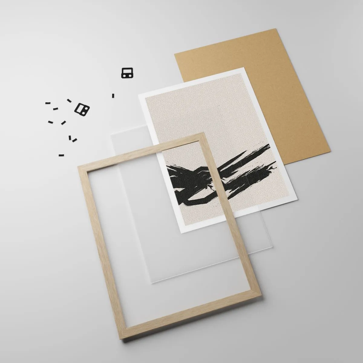 Affiche dans un chêne clair - Poster - Ruée imparable - 30x40 cm