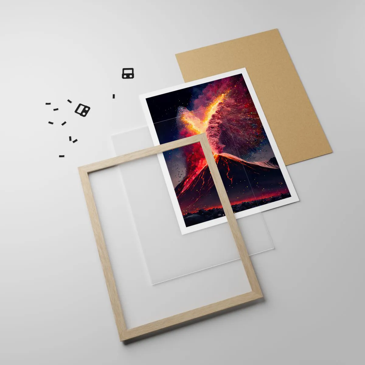 Plakat w ramie jasny dąb - Piękno i groza - 50x70 cm
