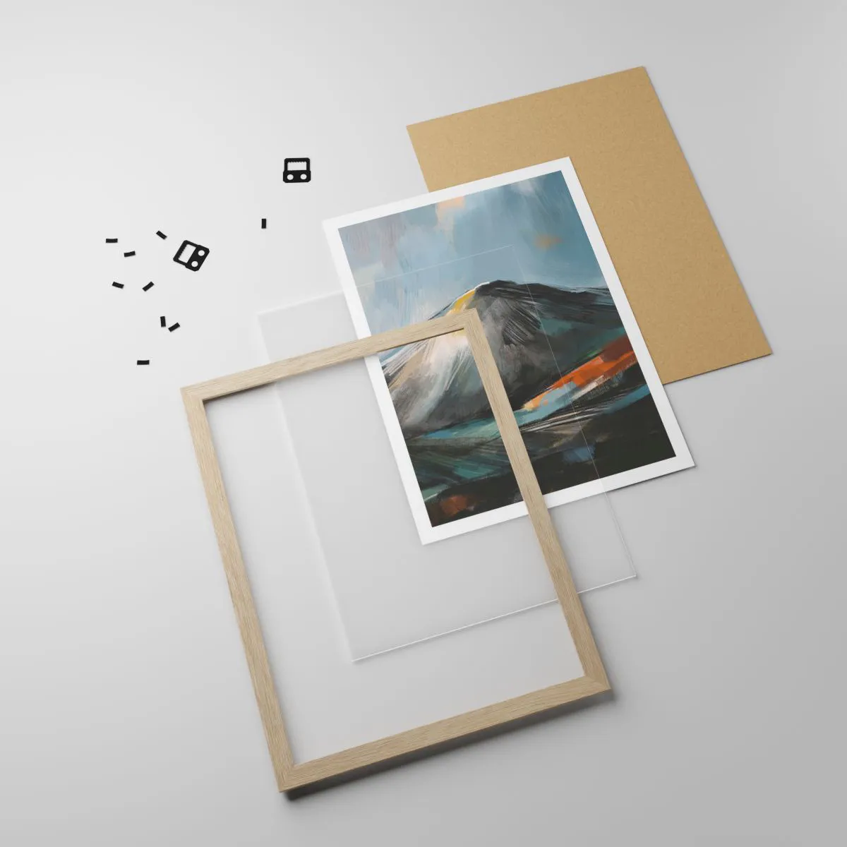 Affiche dans un chêne clair - Poster - Brut et beau - 40x50 cm