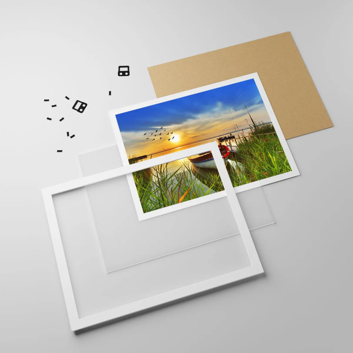 Poszter fekete keretben - A kormoránok már repülnek el - 50x40 cm