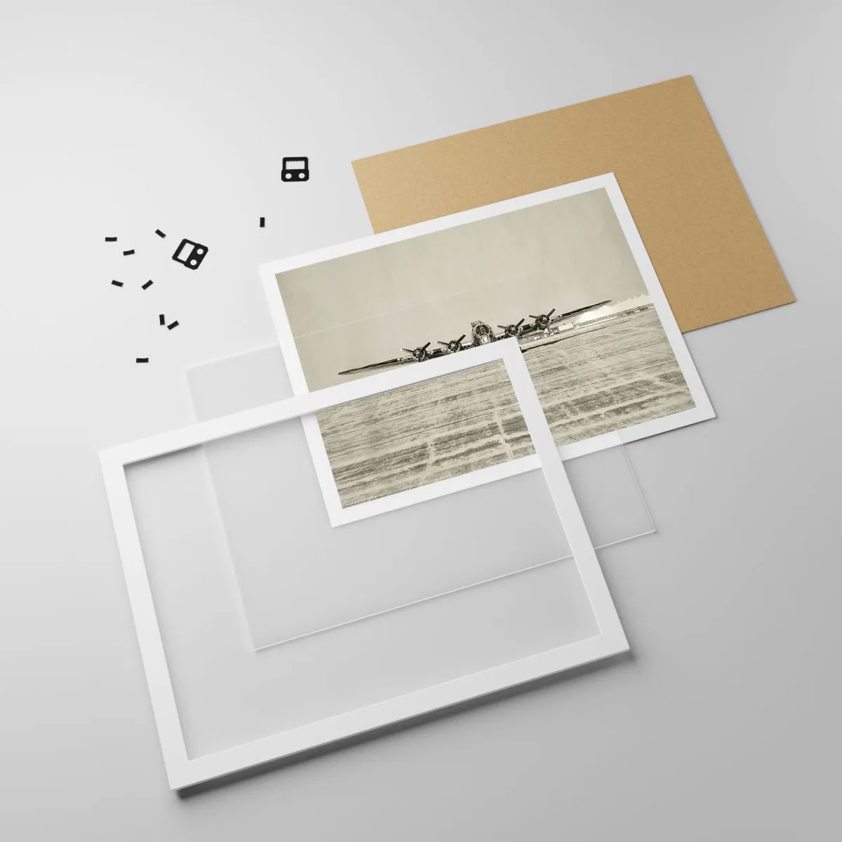 Plakat w białej ramie - Jak zawsze gotowy - 70x50 cm