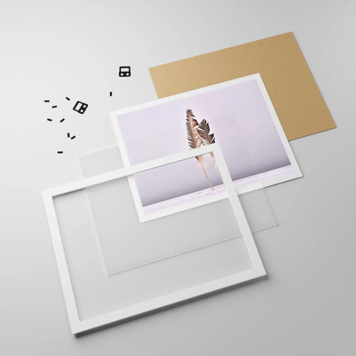 Poster in einem weißen Rahmen - Gegen das Nichts - 50x40 cm