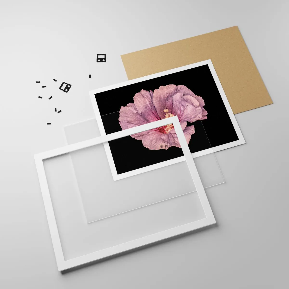 Poster in einem weißen Rahmen - Direkt ins Herz - 40x30 cm