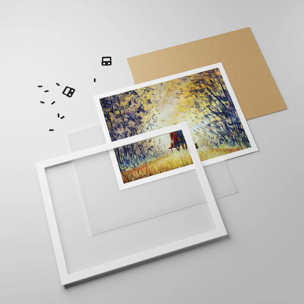 Poster in einem weißen Rahmen - Magischer Augenblick - 50x40 cm